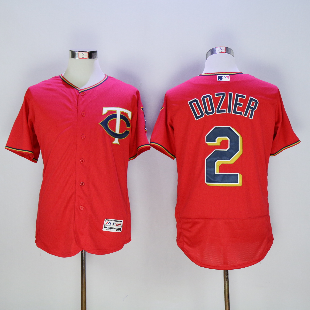 Men Minnesota Twins #2 Dozier Red MLB Jerseys